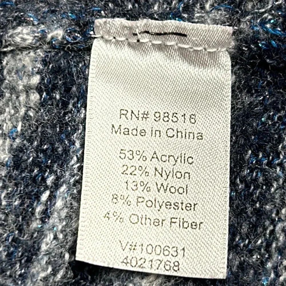 Coldwater Creek,cardigan,wool blend,metallic thread. open front Might be vintage - Picture 14 of 17